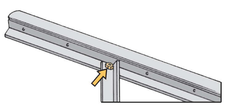 Don’t over tighten hardware attaching blade support