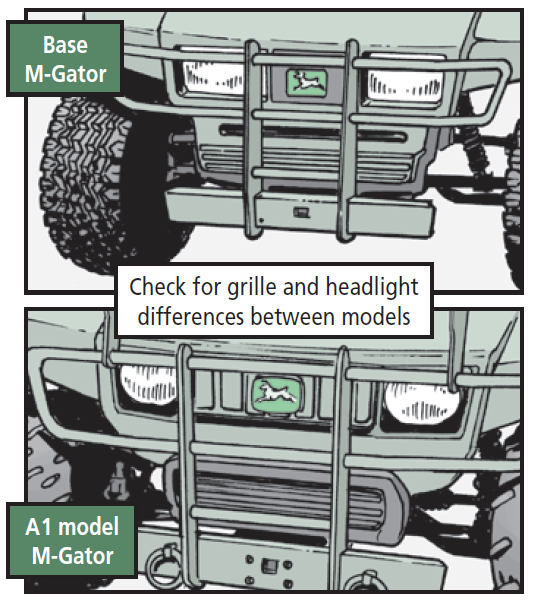 Check for grille and headlight 