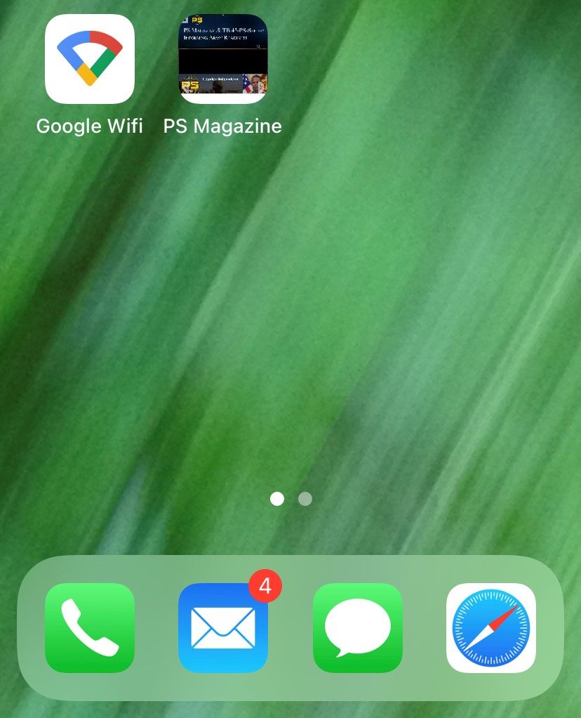 PS Magazine shortcut icon on iPhone