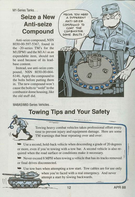 M-1 Series Tank article from 1988